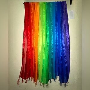 Sheer Rainbow Shawl Body Scarf